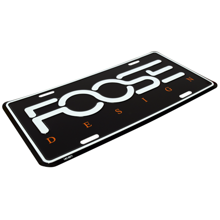 Foose Original Black License Plate - C. Foose Design, Inc.