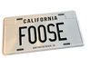 FOOSE CA license plate White