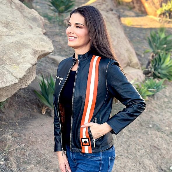 Foose Performance × Grand Prix Originals – Women’s Vintage Leather Jacket