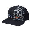 Foose Pattern Snapback - Black with Grey Pattern