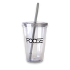 Clear Plastic Tumbler With Straw