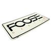 Foose Original White License Plate